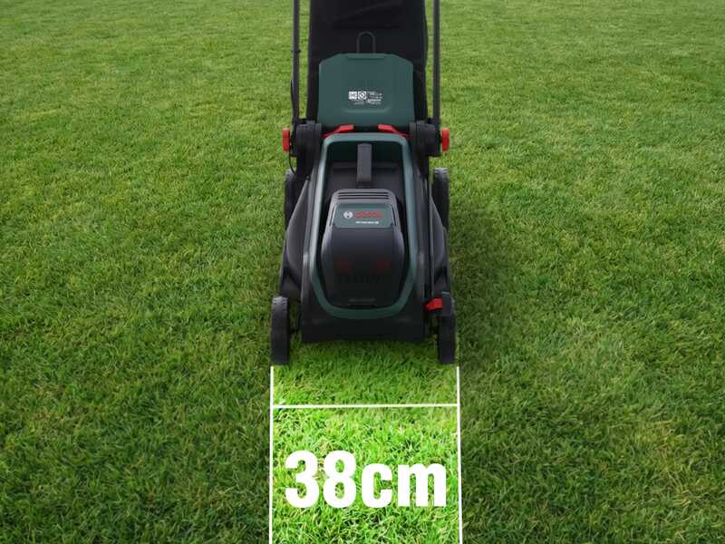Bosch Rotak18V2-38 - Cortac&eacute;sped de bater&iacute;a - 2X18V/4Ah - Corte de 38 cm