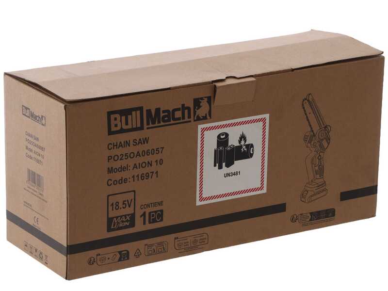 BullMach AION 10 - Podadora manual el&eacute;ctrica de bater&iacute;a + P&eacute;rtiga telesc&oacute;pica 130-200 cm - 2x21V 2Ah