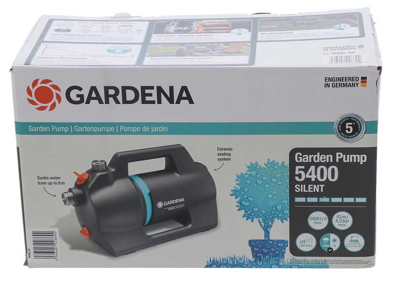 Gardena 5400 Silent - Bomba el&eacute;ctrica autocebante para jard&iacute;n - 650 W