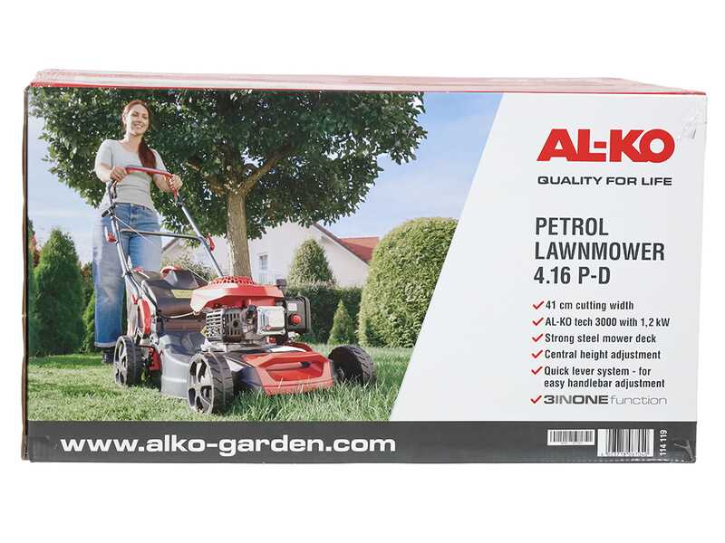 Al-Ko Easy 4.16 P-D - Cortac&eacute;sped de gasolina - 3 en 1 - Motor AL-KO Tech 3000 de 79,8 cc
