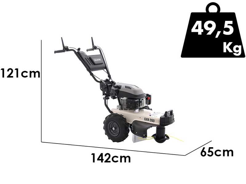 BlackStone GXR 260 - Desbrozadora de ruedas autopropulsada de gasolina de 4 tiempos