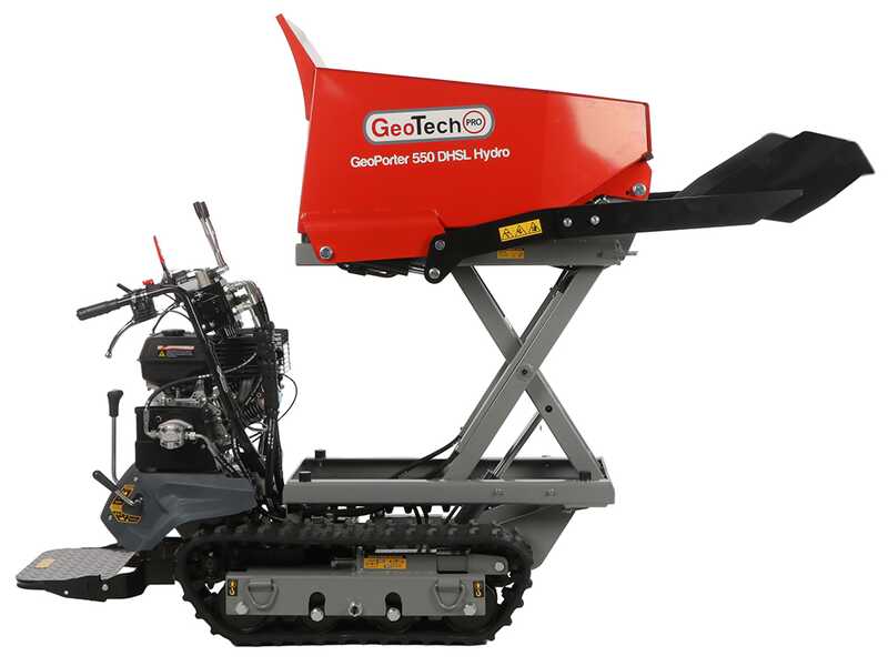 GeoTech Pro GeoPorter 550 DHSL Hydro - Carretilla con caj&oacute;n elevable tipo pant&oacute;grafo