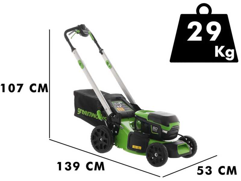 Greenworks GD60LM46SP - Cortac&eacute;sped de bater&iacute;a autopropulsado 60V 2Ah - Corte de 46 cm - &iexcl;Starter kit 60V 2Ah gratis!