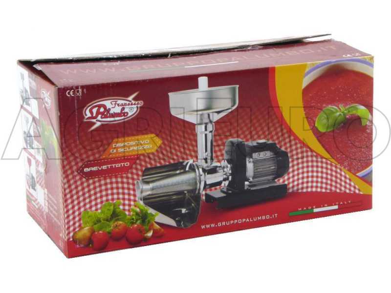 Trituradora de tomate el&eacute;ctrica con motor el&eacute;ctrico Palumbo Pavi TS INOX y banco - 335 W
