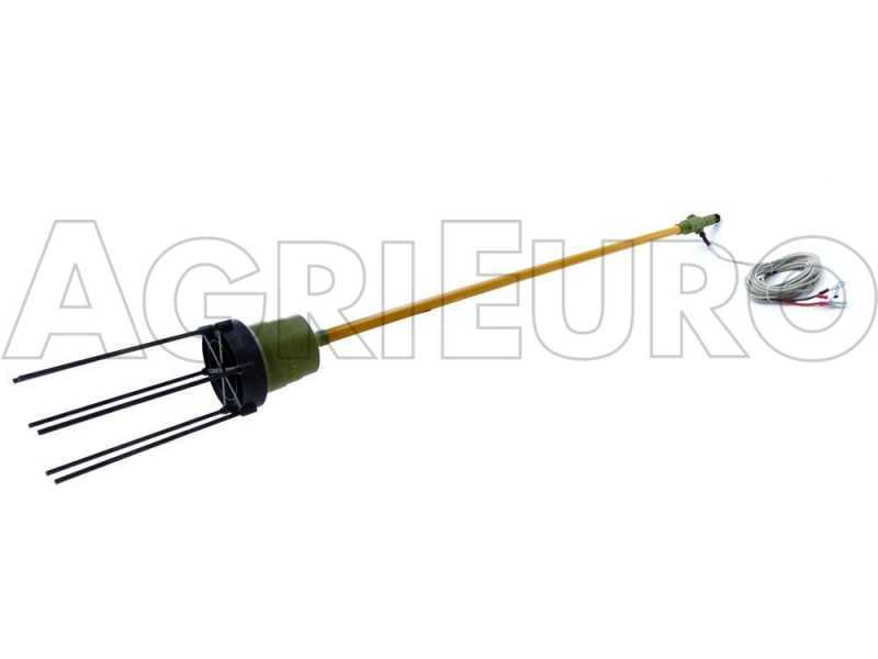 Oliviero Synthesis - Vareador de aceitunas el&eacute;ctrico de bater&iacute;a de 180 cm con p&eacute;rtiga fija en aluminio 