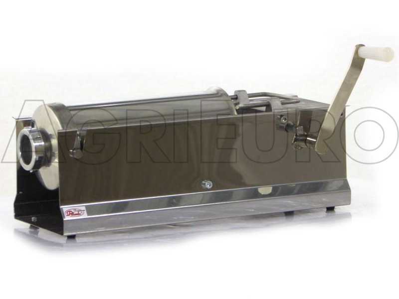 Embutidora manual de mesa de acero Inox, Palumbo Pavi, capacidad 5 Kg, dos velocidades