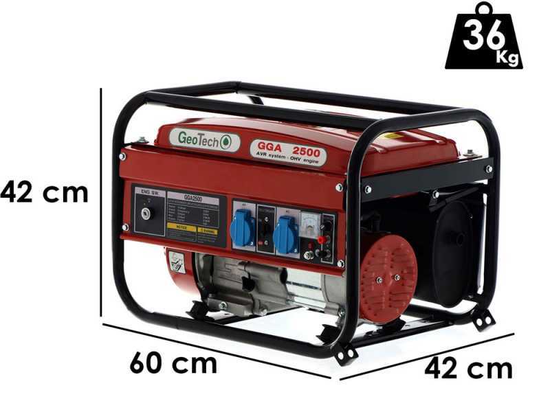 GeoTech GGA2500 - Generador de corriente con AVR 2.2 kW - Continua 2 kW Monof&aacute;sica