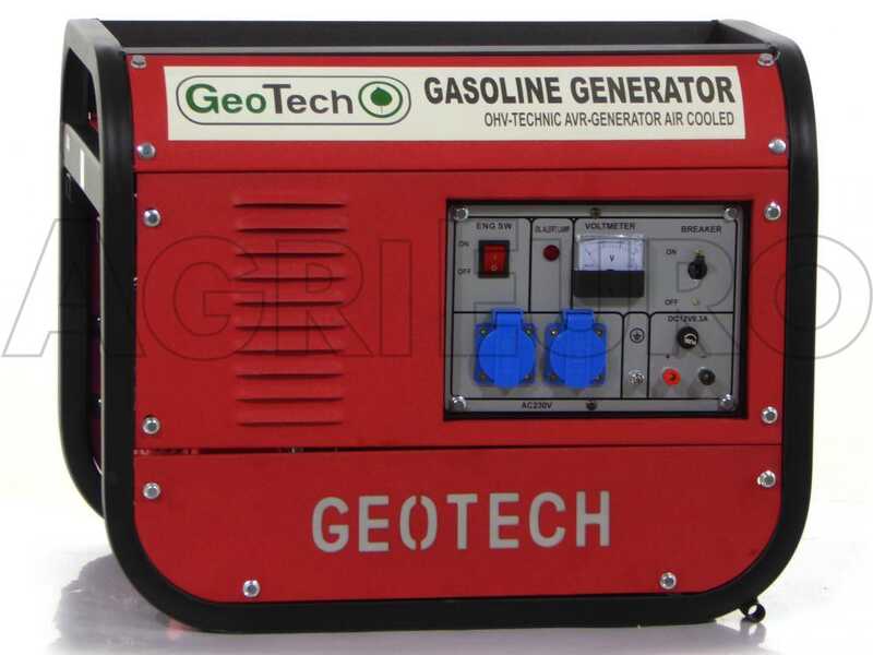 GeoTech GGSA3000 - Generador de corriente con AVR 2.7 kW - Continua 2.5 kW Monof&aacute;sica