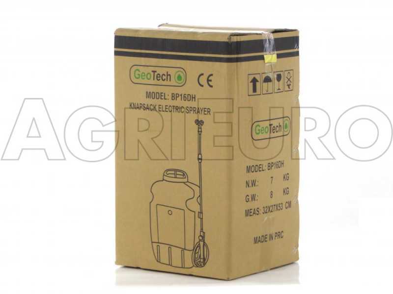 Pulverizador de mochila a bater&iacute;a GeoTech BP16DH 16 litros