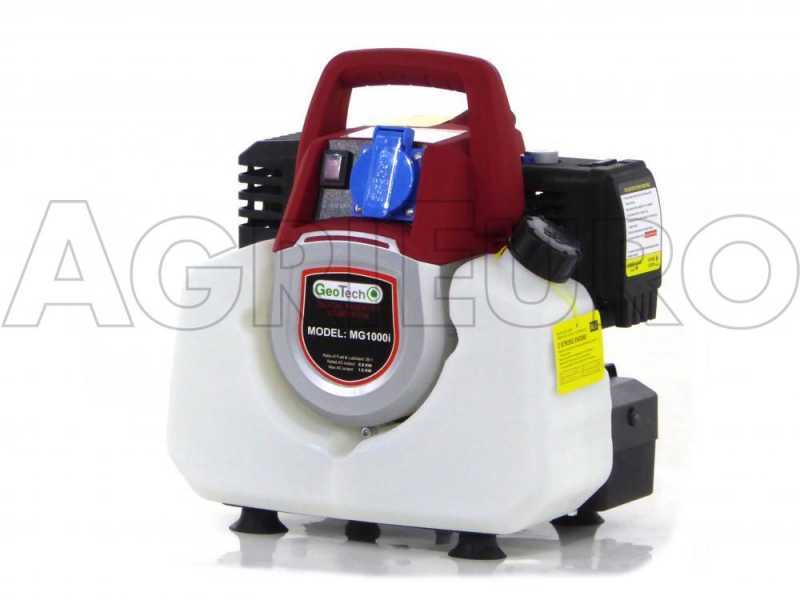 Generador el&eacute;ctrico inverter 0,8 kW de mezcla GeoTech MG1000i, silencioso