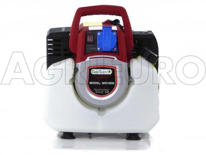 Generador el&eacute;ctrico inverter 0,8 kW de mezcla GeoTech MG1000i, silencioso