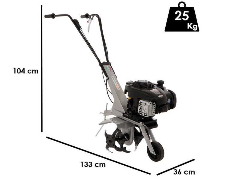 MotoazadaAgri 2 con fresa 36 cm - Motor de gasolina B&amp;S 450 OHV - 1 marcha