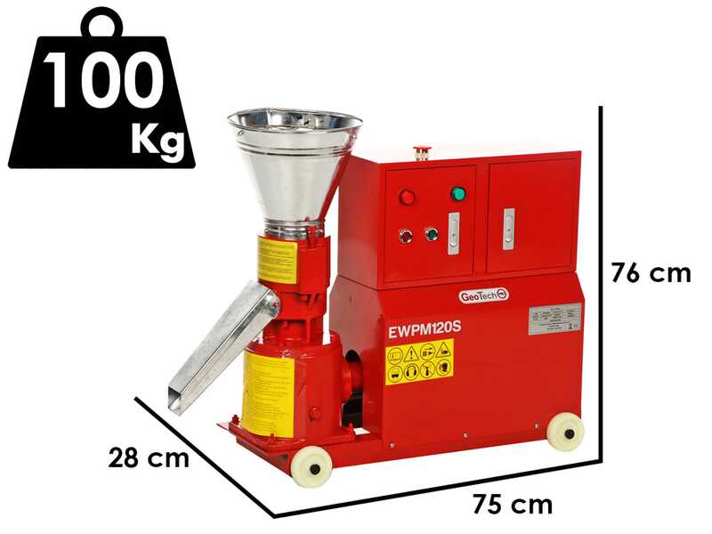 GeoTech EWPM120S - Peletizadora dom&eacute;stica monof&aacute;sica - Para pellets de calefacci&oacute;n