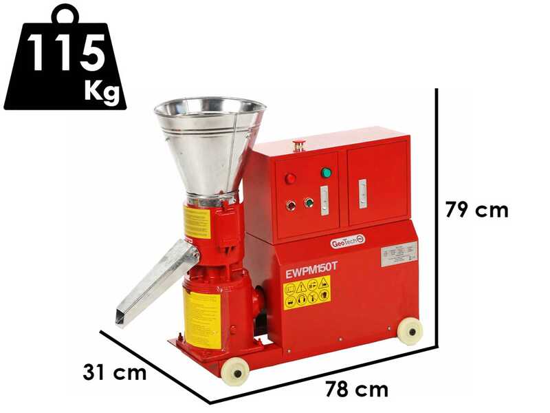 GeoTech EWPM150T - Peletizadora trif&aacute;sica - Para hacer en casa pellets de calefacci&oacute;n