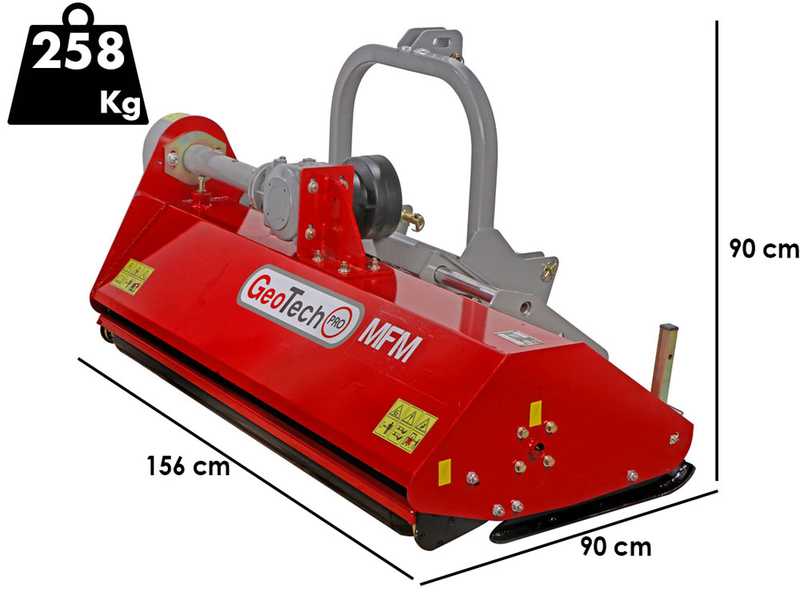 GeoTech-Pro MFM 145-H - Trituradora para tractor - Serie media - Desplazamiento hidr&aacute;ulico
