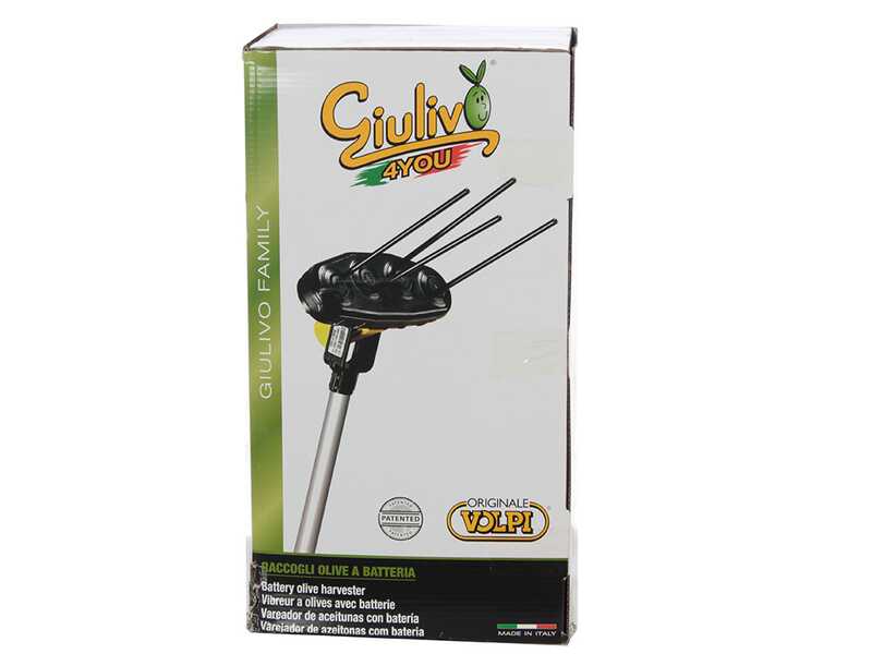 Volpi Giulivo 4YOU - Vareador de aceitunas el&eacute;ctrico de bater&iacute;a - 240-370 cm - vibrador con p&eacute;rtiga + barra alargadora