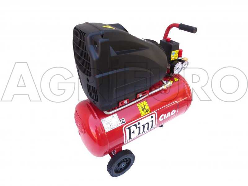 Fini Ciao 24 - Compresor de aire el&eacute;ctrico port&aacute;til monof&aacute;sico, sin aceite - Motor 1,5 HP - 24 L