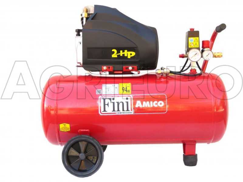 Fini Amico 50 SF 2500 - Compresor de aire el&eacute;ctrico caon ruedas - motor 2 HP - 50 l