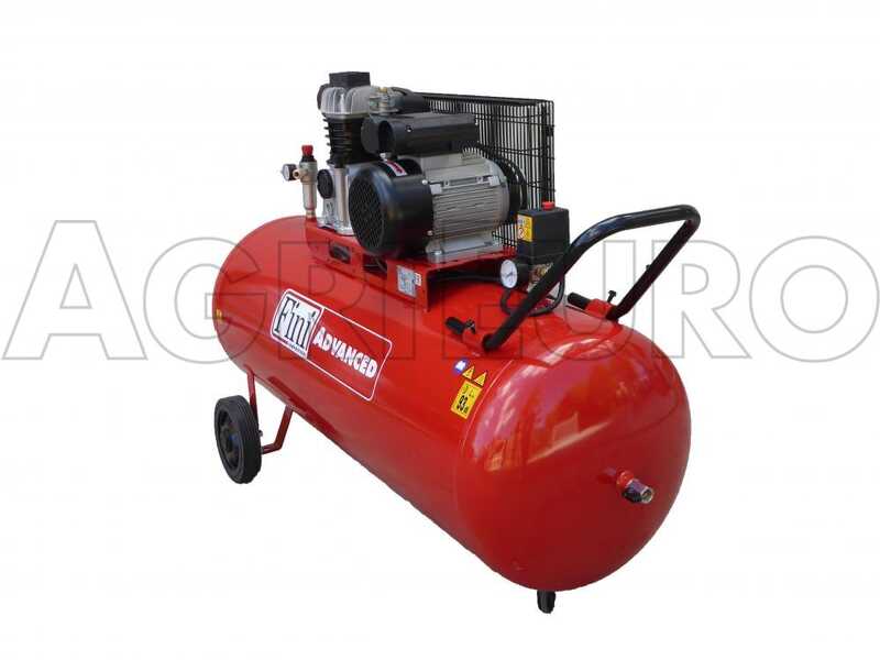 Fini Advanced MK 103-200-3M - Compresor de aire el&eacute;ctrico monof&aacute;sico de correa - Motor 3 HP - 200 L