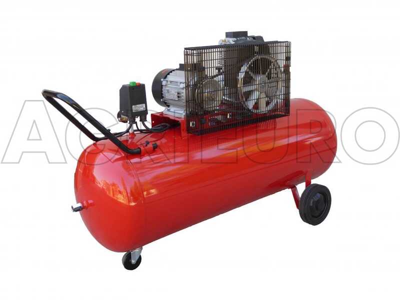 Fini Advanced MK 103-200-3 - Compresor de aire el&eacute;ctrico trif&aacute;sico de correa - Motor 3 HP - 200 L