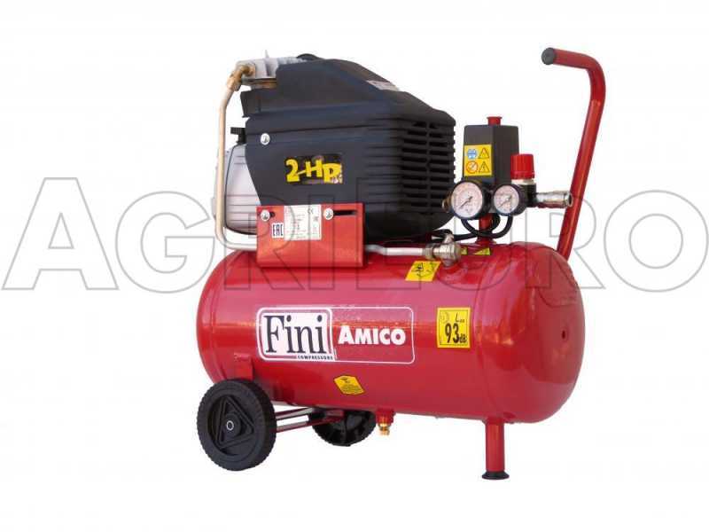Fini Amico 25 - Compresor de aire el&eacute;ctrico con ruedas - motor 2 HP - 25 l