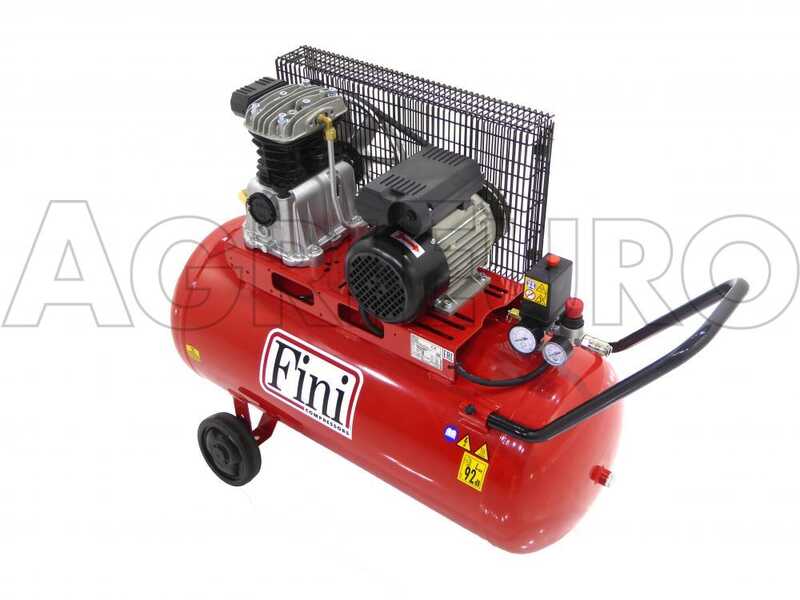 Fini Advanced MK 102 N 90 2M - Compresor de aire el&eacute;ctrico monof&aacute;sico de correa - Motor 2 HP - 90 L