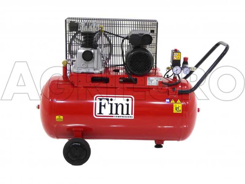 Fini Advanced MK 102 N 90 2M - Compresor de aire el&eacute;ctrico monof&aacute;sico de correa - Motor 2 HP - 90 L