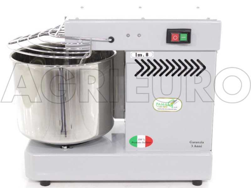 Famag IM 8/230 1 Velocidad Silver - Amasadora de espiral 8 kg