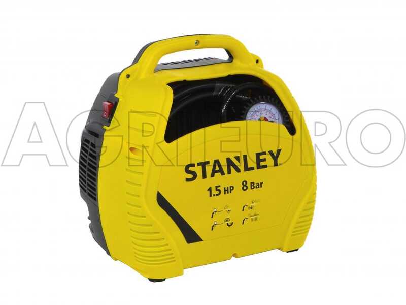 Stanley Air Kit - Compresor de aire el&eacute;ctrico port&aacute;til monof&aacute;sico - Motor 1.5 HP
