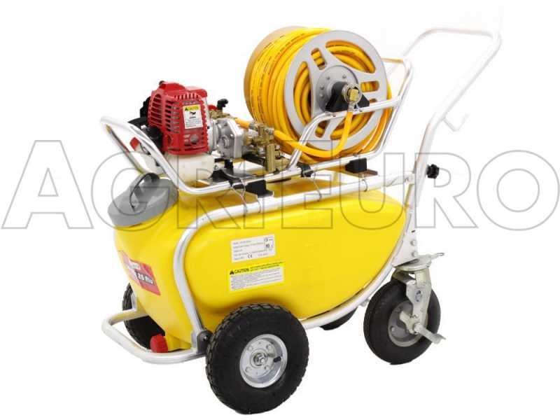 Carretilla fumigadora de gasolina GeoTech SP 550 2S ALU con motor de 2 tiempos de mezcla