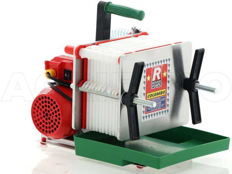 Rover Colombo 12 Inox - Filtro para vino de cartones y placas - Bomba para vino en Novax