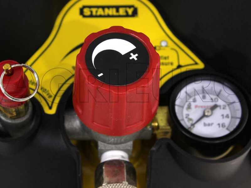 Stanley D200/10/24 - Compresor de aire el&eacute;ctrico port&aacute;til monof&aacute;sico, sin aceite - Motor 1.5 HP - 24 L