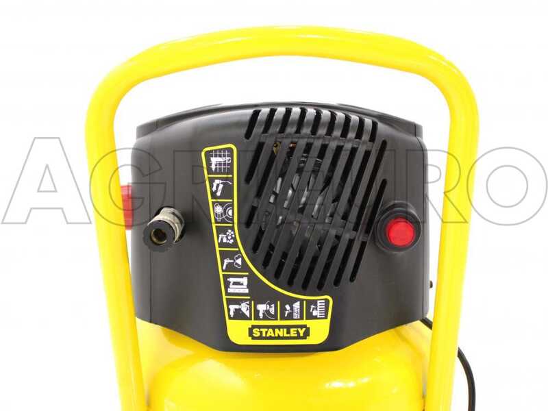 Stanley D230/10/50V - Compresor de aire el&eacute;ctrico vertical monof&aacute;sico, sin aceite - Motor 2 HP - 50 L