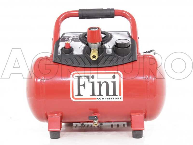 Fini Energy 12 - Compresor de aire el&eacute;ctrico port&aacute;til monof&aacute;sico, sin aceite - Motor 1.5 HP - 12 L