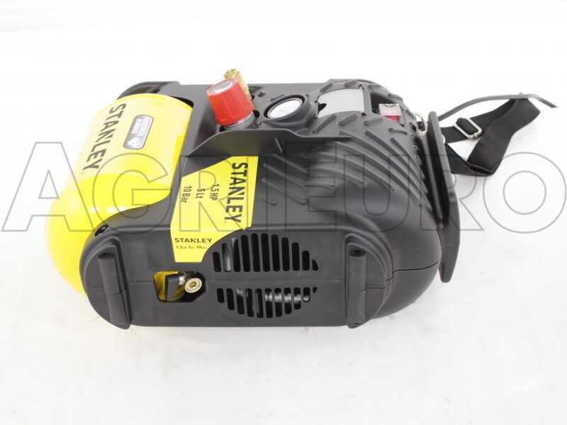 Stanley DN 200/10/5 - Compresor de aire el&eacute;ctrico port&aacute;til monof&aacute;sico, sin aceite - Motor 1.5 HP - 5 L