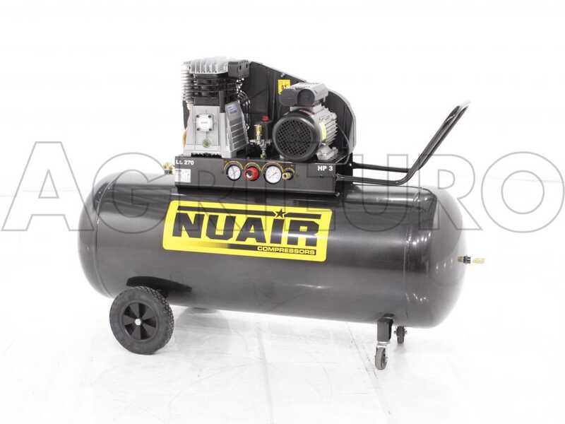 Nuair B 3800B/3M/270 TECH - Compresor de aire el&eacute;ctrico monof&aacute;sico de correa - Motor 3 HP - 270 L