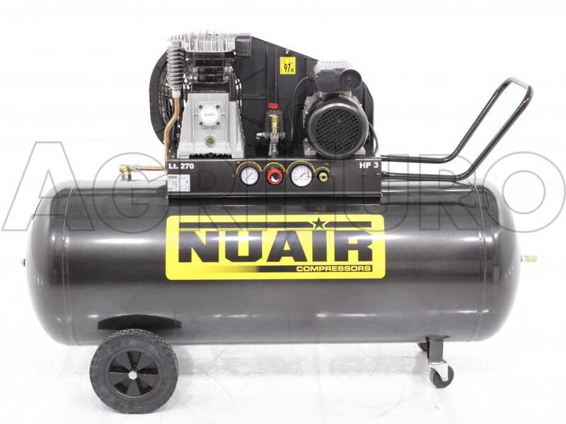 Nuair B 3800B/3M/270 TECH - Compresor de aire el&eacute;ctrico monof&aacute;sico de correa - Motor 3 HP - 270 L