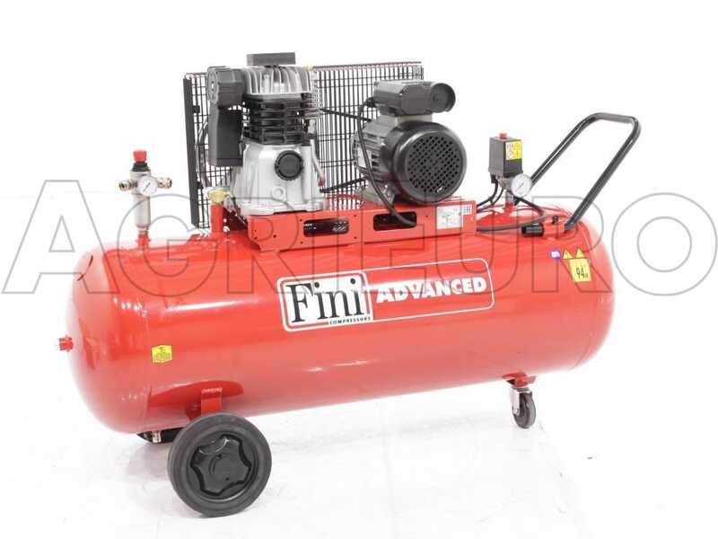 Fini Advanced MK 103-150-3M - Compresor de aire el&eacute;ctrico monof&aacute;sico de correa - motor 3 HP - 150 l