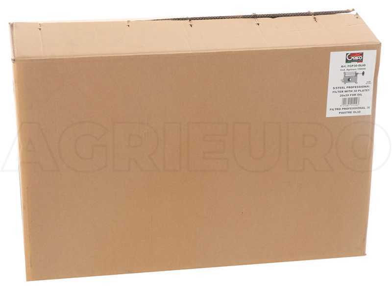 Grifo Professional FCP30-Olio - Filtro para aceite de cartones con carro - Bomba de acero inoxidable