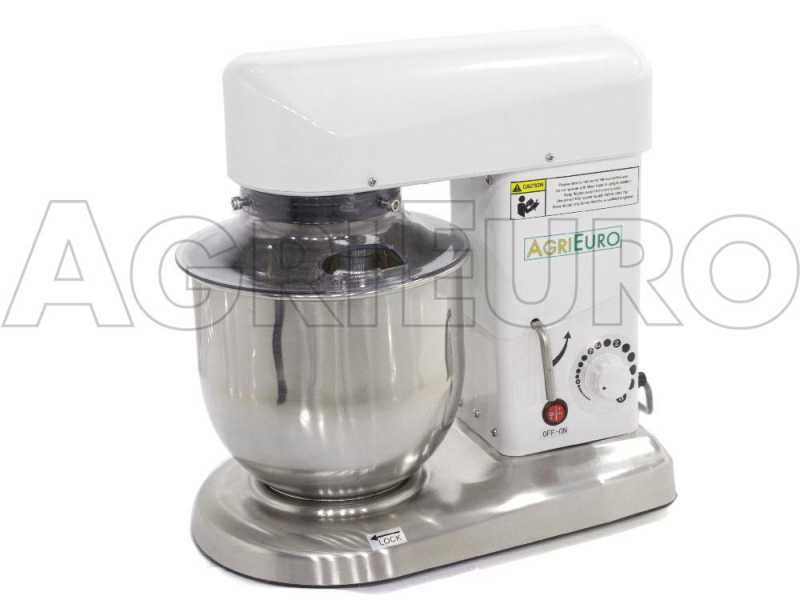 Amasadora planetaria FP105 con cuba INOX 5 l - Multiherramientas con regulador