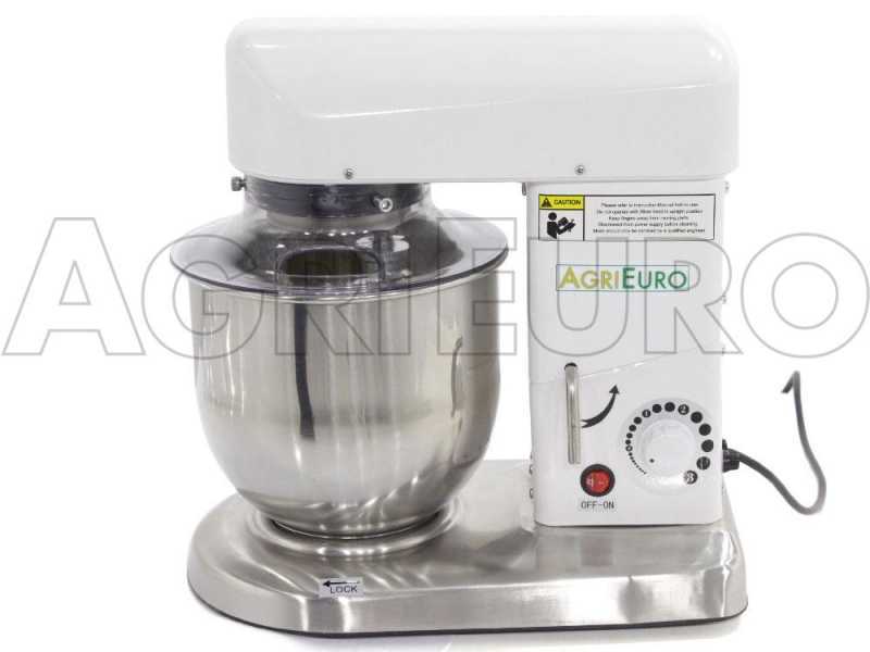 Amasadora planetaria FP105 con cuba INOX 5 l - Multiherramientas con regulador