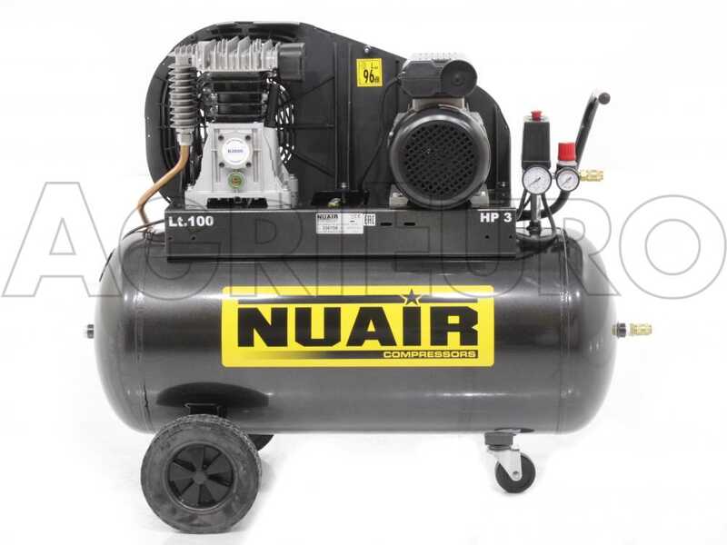 Nuair B2800B/100 CM3 - Compressor de aire el&eacute;ctrico monof&aacute;sico de correa - Motor 3 HP - 100 L