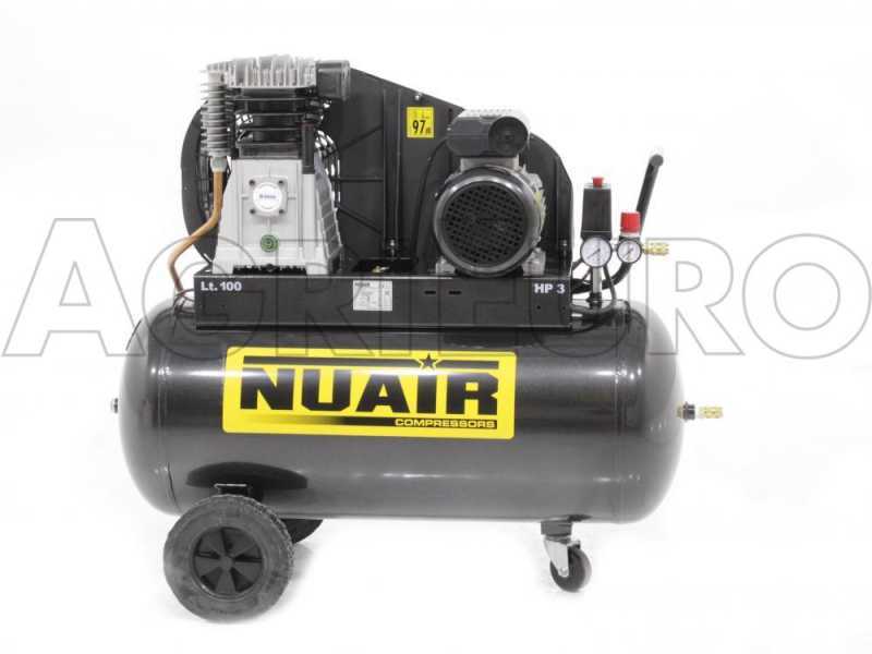 Nuair B3800B/100 CM3 - Compresor de aire el&eacute;ctrico monof&aacute;sico de correa - Motor 3 HP - 100 L