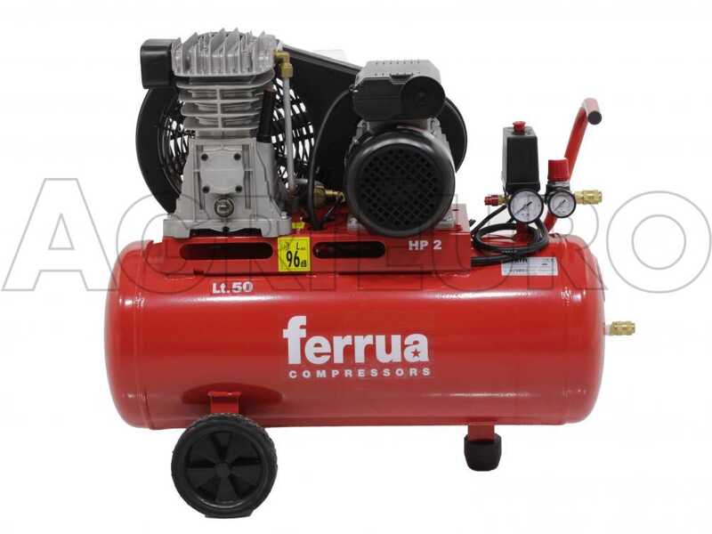 Ferrua FB28/50 CM2 - Compresor de aire electrico monof&aacute;sico de correa - Motor 2 HP - 50 L