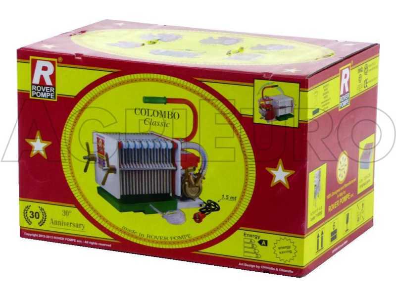 Rover Colombo 18 OIL - Filtro para aceite de placas y cartones - Bomba para filtrar aceite