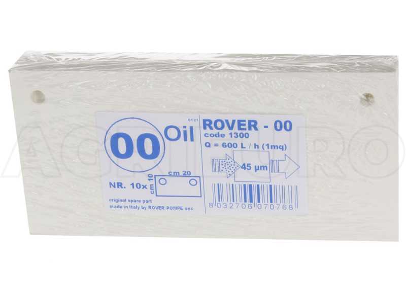 Tipo 00 - n.10 cartones filtrantes Rover para bomba con filtro Pulcino - para aceite - 20x10 cm