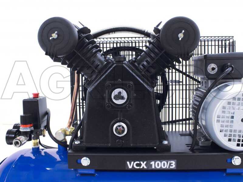 Michelin VCX 100-3 - Compresor de aire el&eacute;ctrico monof&aacute;sico de correa - Motor 3 HP - 100 L