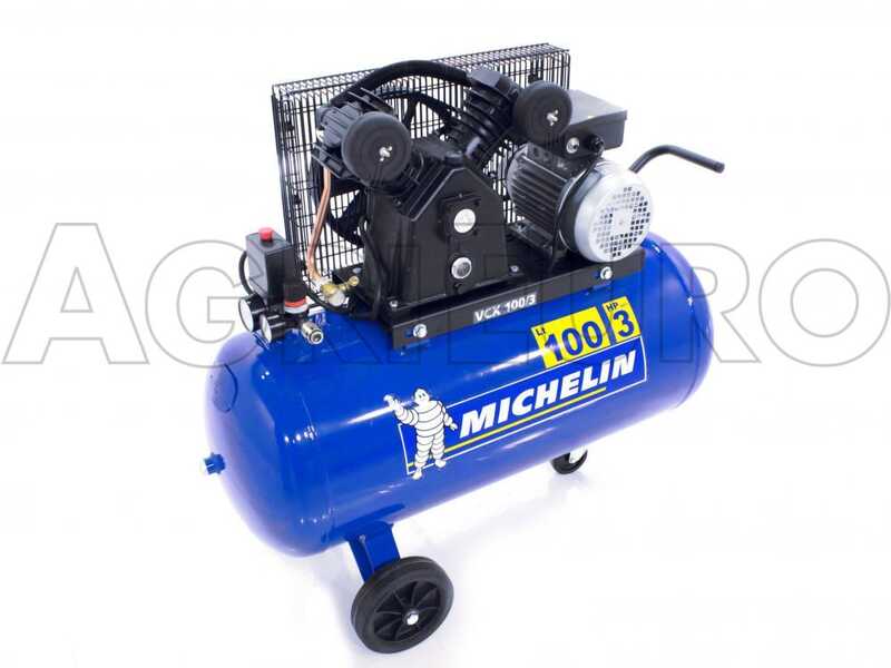 Michelin VCX 100-3 - Compresor de aire el&eacute;ctrico monof&aacute;sico de correa - Motor 3 HP - 100 L