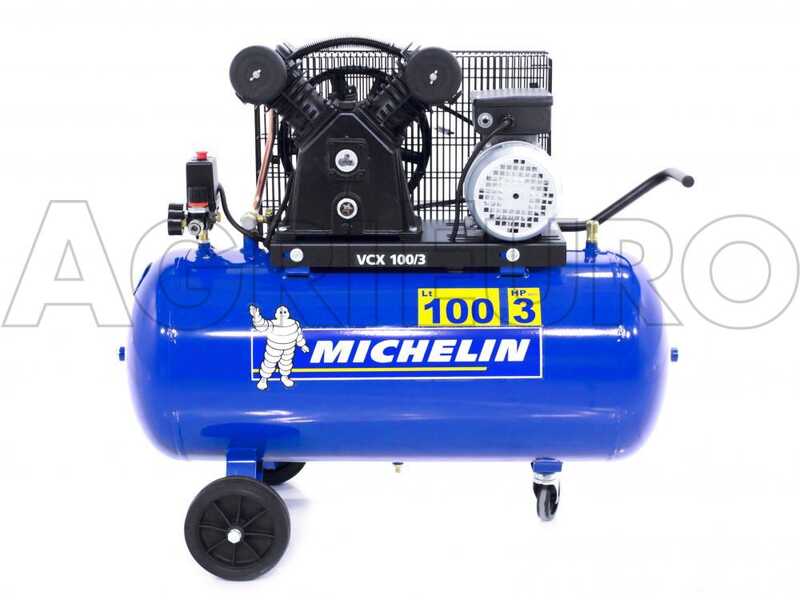 Michelin VCX 100-3 - Compresor de aire el&eacute;ctrico monof&aacute;sico de correa - Motor 3 HP - 100 L