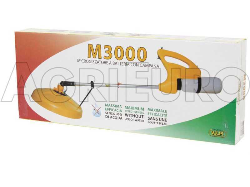 Micronizador el&eacute;ctrico a bater&iacute;acon con campana  Volpi M3000 - para herbicida puro